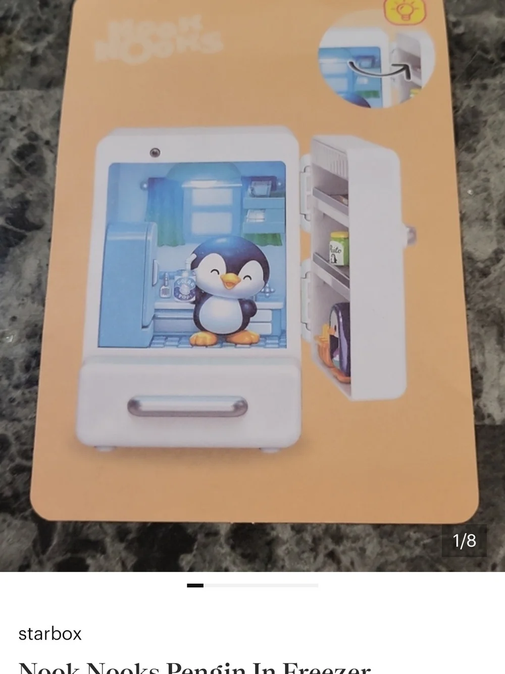 Nook Nooks Penguin Mini Freezer - White